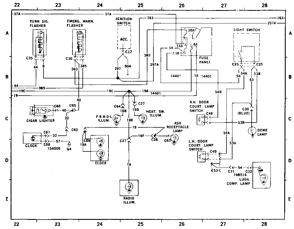 1973 ford truck ignition switch wiring