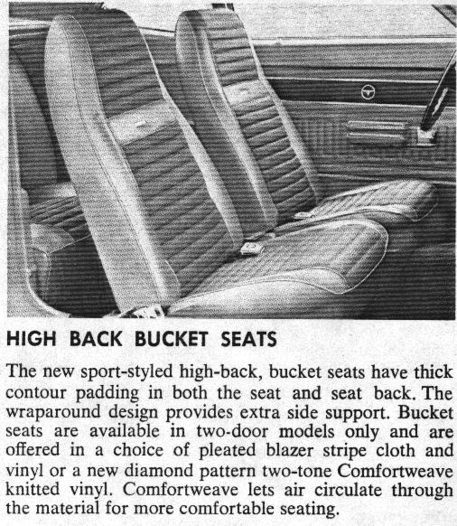 Ford maverick bucket seats shop