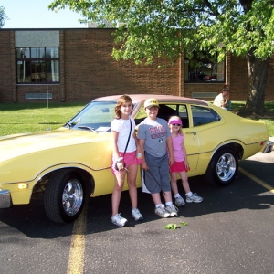 My kids just before the parade started...